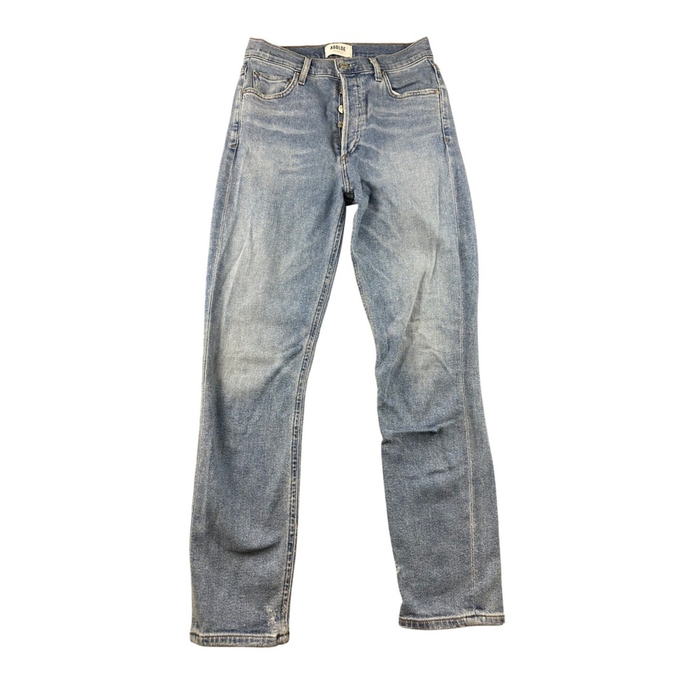 Agolde‎ Nico Jeans Women 26 Blue Denim High Rise Slim Straight Leg USA Made